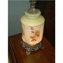 Glass Lamp Shabby Chic  Yellow Roses #1299454