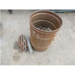 BARREL OF MISC. TRUCK & TRAILER PARTS