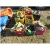 Image 1 : PALLET C/W CRATES OF STRAPS, GREASE GUNS, TRAILER CORDS, ETC