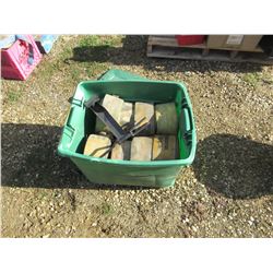 GREEN TUB C/W TIE DOWN STRAPS