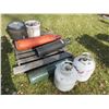 Image 1 : PALLET C/W 2 PROPANE TANKS & 3 PROPANE BOTTLES