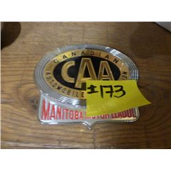 CAA MANITOBA MOTOR LEAGUE CHROME EMBLEM