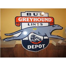GREY HOUND METAL SIGN