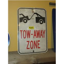 TOW AWAY METAL SIGN