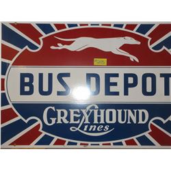 BUS DEPOT METAL SIGN