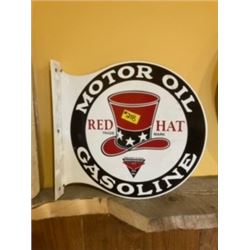 RED HAT OIL METAL SIGN