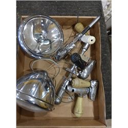 SET OF CAR LIGHTS & CLAMPS