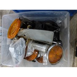 BIN C/W LIGHTS, WIND SHIELD WIPERS, PARTS, ETC