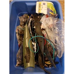 BIN C/W CHROME, LIGHT BULBS, ETC