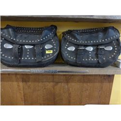 2 - HARLEY DAVIDSON LEATHER SIDE SADDLE BAGS