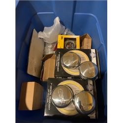 BIN C/W HEADLIGHTS, ROCKET RACING WHEEL CAPS, WATER TEMPERATURE GAUGE, ETC