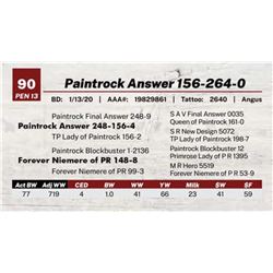 Paintrock Answer 156-264-0