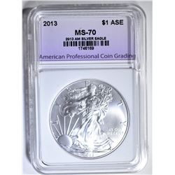 2013 AMERICAN SILVER EAGLE APCG PERFECT GEM BU