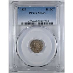 1829 BUST HALF DIME  PCGS MS-63