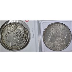 1889 CH BU & 1890-O XF MORGAN DOLLARS