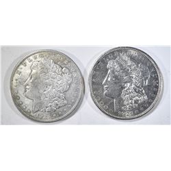 1921 AU & 1921-D CH BU MORGAN DOLLARS
