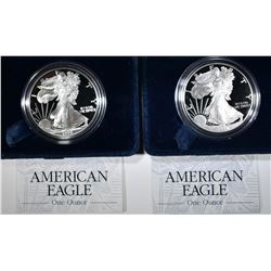 1996 & 1998 PROOF AMERICAN SILVER EAGLES