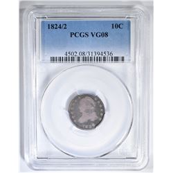 1824/2 BUST DIME  PCGS VG-08