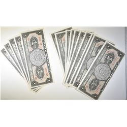 LOT OF 15 UNC BACO DE MEXICO UN PESO