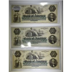 LOT OF 4 BANK OF AMERICA RHODE ISLAND $2
