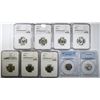 Image 1 : LOT OF 9 GRADED JEFFERSON NICKELS: