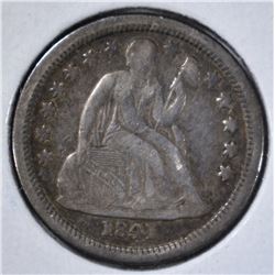 1841-O SEATED LIBERTY DIME  VF