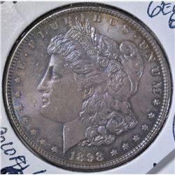 1898 MORGAN DOLLAR, GEM BU COLORFUL!!