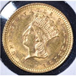 1861 $1 GOLD, CH BU