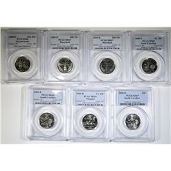 PCGS GRADED 2000 STATE QUARTERS; MASSACHUSETTES D