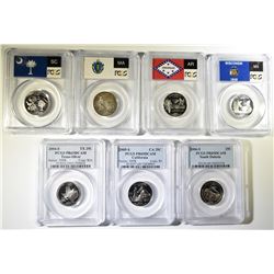 PCGS PR-69DCAM STATE QUARTERS; 2000-S MA & SC,