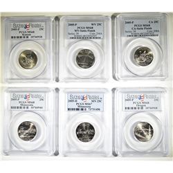 PCGS SATIN FINISH STATE QUARTERS, 05-P WV MS-68