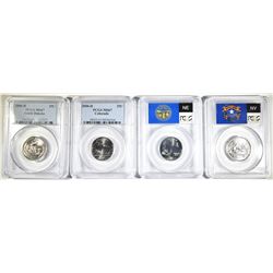 4-2006-D STATE QTRS, PCGS MS-67; CO, NV, NE, & SD