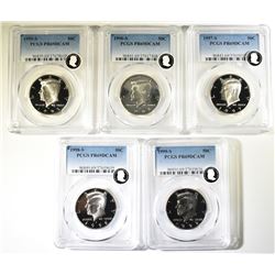 1995-S THRU 1999-S KENNEDY HALVES, PCGS
