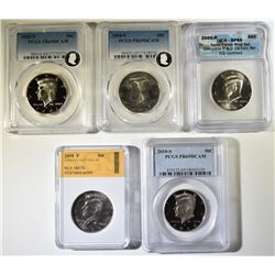 KENNEDY HALF DOLLAR LOT; 2002-S, 04-S, & 10-S