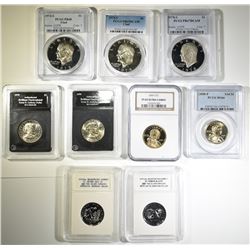 DOLLAR LOT; IKE DOLLARS= 1973-S CLAD PCGS PR-68,
