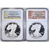 Image 1 : 2- NGC GRADED PF-69 ULTRA CAMEO SILVER EAGLES