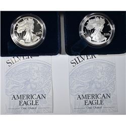 2 2003-W PROOF AMERICAN SILVER EAGLES