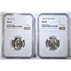 Image 1 : 1942-P & 43-P SILVER JEFFERSON NICKELS NGC MS-66