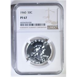1960 FRANKLIN HALF DOLLAR, NGC PF-67