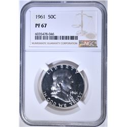 1961 FRANKLIN HALF DOLLAR, NGC PF-67