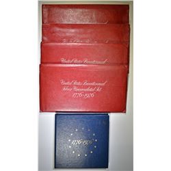 1976 3-PIECE 40% SILVER BICENTENNIAL SET LOT: