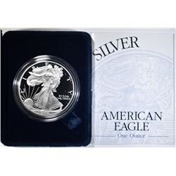1998-P PROOF AMERICAN SILVER EAGLE IN ORIG BOX/COA