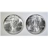 Image 1 : 2-BU 1986 AMERICAN SILVER EAGLES