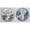 Image 1 : 2-BU 1999 AMERICAN SILVER EAGLES