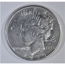 1934-S PEACE DOLLAR  AU