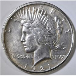 1921 PEACE DOLLAR, AU/ BU