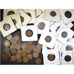 58 CIRC INDIAN CENTS MIXED DATES