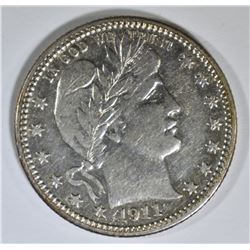 1911-S BARBER QUARTER  AU