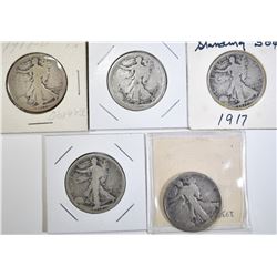 1917-D OBV & 1918-S AG & 1917, 1918-S, & 1938-D