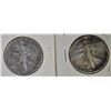 Image 1 : 1918-S & 1938-D WALKING LIBERTY HALVES, FINE